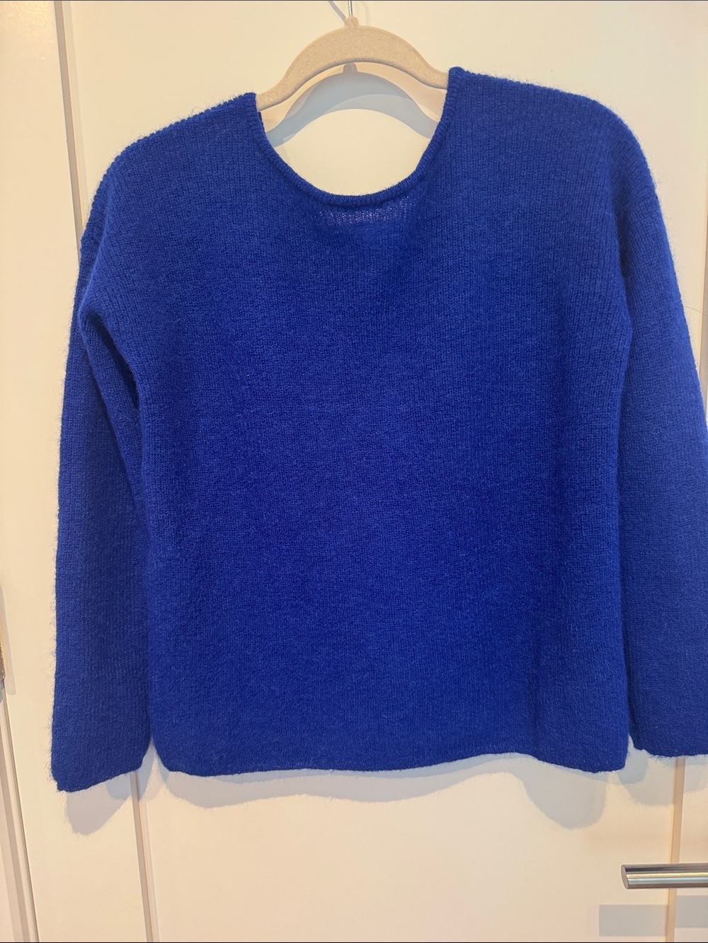 Sezane Women's Button-Front Cardigan in Cobalt - Picture 5 of 8